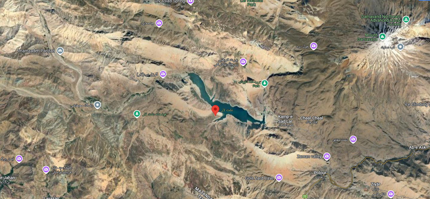 نقشه‌ی دشت لار گوگل مپ 74384684637